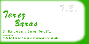 terez baros business card